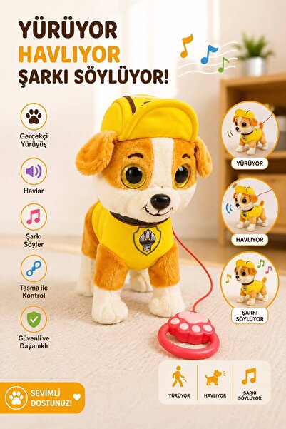 Genel Markalar Tasmalı Yürüyen ve Şarkı Söyleyen Oyuncak Köpek