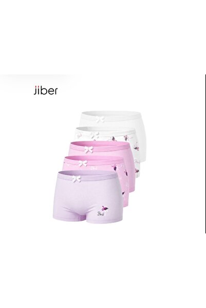Jiber Flamingo Cotton Comfortable Girls' Boxers 5-Pack