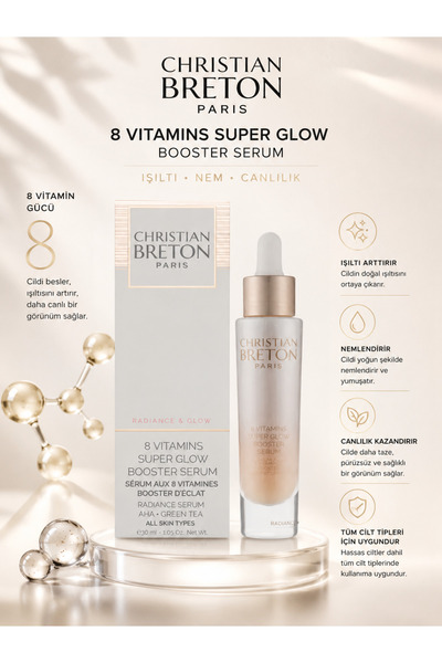 Christian Breton 8 Vitamins Super Glow Booster Serum 30 ml – Işıltı, Nem ve C...