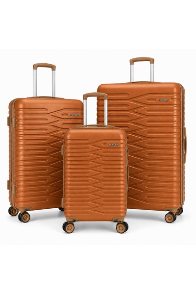 Flieger Luggage طقم حقائب سفر من 3 قطع مصنوع من مادة ABS، مجموعة حقائب صلبة ب...