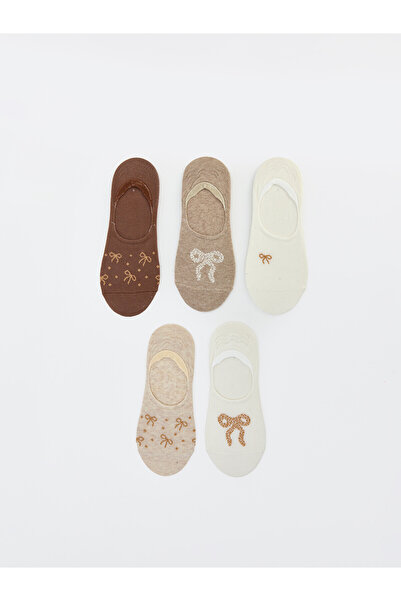 LC Waikiki Two Mt Shop Quality Lcw Dream Ecru Patterned 5-Pack Women's Baller...