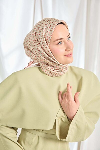 Silk Home Twill İpek Eşarp Mini Bouquet Krem