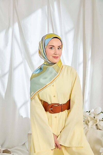 Silk Home Twill İpek Eşarp Mid-Century Mint Yeşili