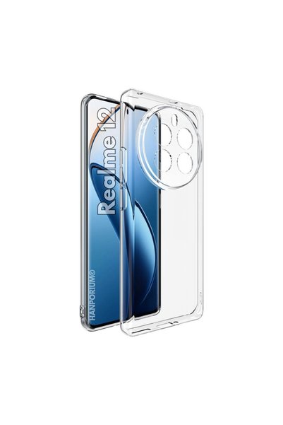 HANPORIUM حافظة سيليكون متوافقة مع هاتف Realme 12 4G - غطاء مرن بلون باستيل م...
