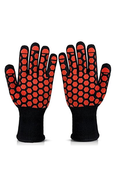 Generic 1 Pairs of Oven Mitts Men BBQ Gloves, 932°F Heat Resistan Gloves - Gr...