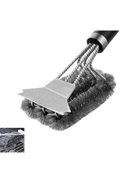 Generic Arabest 3 in 1 Grill Scraper, Rust Resistant Stainless Steel Bbq Brus...