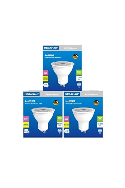 Generic Megaman Led 5w Dimmable 220-240v Gu10 4000k Cool White (pack of 3)