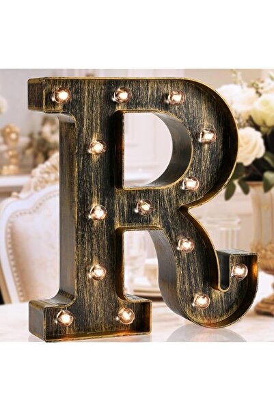 Generic OYCBUZO Golden Black Led Marquee Letter - Industrial, Vintage Style L...