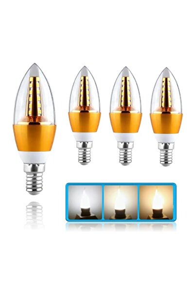 Generic Bulb Candle E14 (4 Packs) LED Candle Lamp, Candelabra Bulb - 3 Color ...