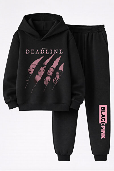 MAGORS Blackpink Printed 3-Ply Quality Sweatshirt and Trackpants Kids Bottom-...