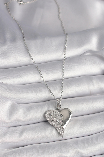 online kapsulavm avm alışveriş 316L Steel Silver Color Chain Zircon Stone Bro...
