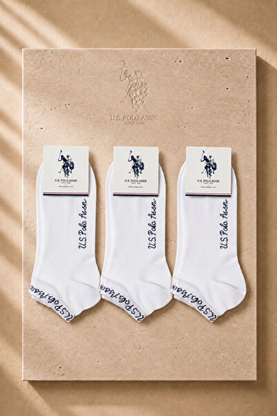 U.S. Polo Assn. 3-Pack Booties White Socks