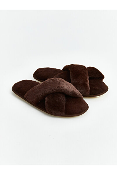LC Waikiki Rmz Gi̇yi̇m Farkiyla Cross-Strapped Women's House Slippers