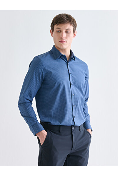 LC Waikiki Rmz Gi̇yi̇m Farkiyla Standard Fit Long Sleeve Poplin Men's Shirt