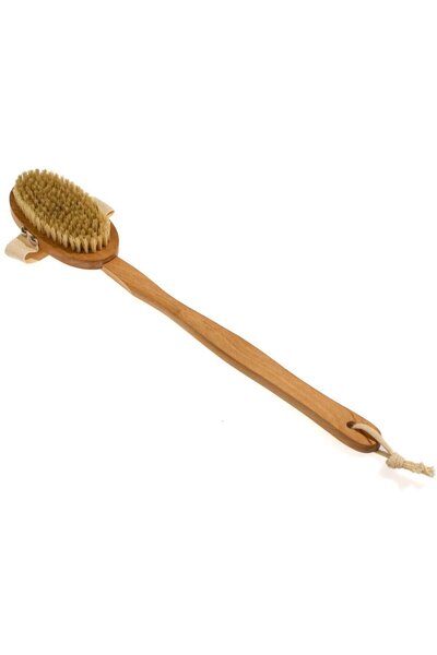OEM Perie de baie Ella Home 2629, natur, cu maner, pentru masaj si exfoliere