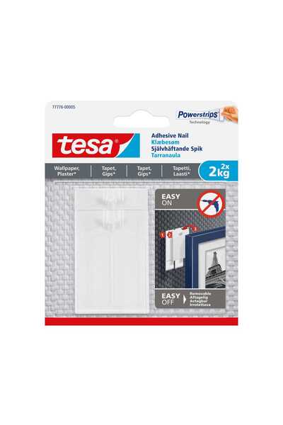 OEM Carlig adeziv, pentru tapet si tencuiala, Tesa, 2 kg, set 2 bucati