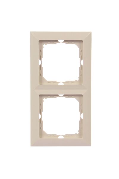 OEM Abex Perla RA-2P frame, 2 positions, beige, for socket / switch