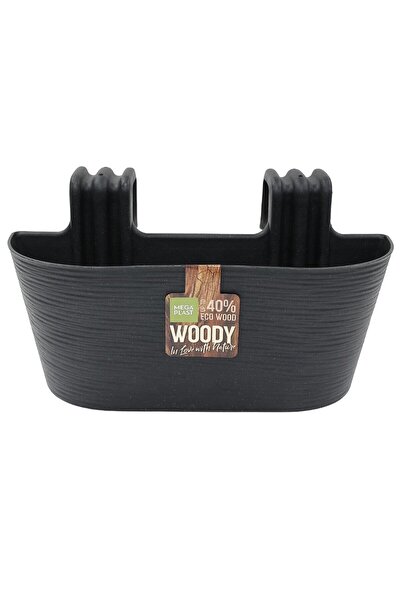 OEM Donna Woody πλαστική γλάστρα, με φινίρισμα από συνθετικό ρατάν, για εσωτε...