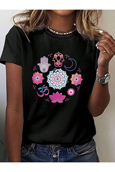 29CUN Oversized T-Shirt, Loose Fit, Flat Print. A Casual Short-Sleeve Crew Ne...