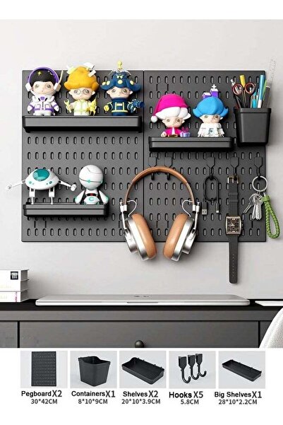 Arabest Pegboard Wall Mount Organizer,ABS Plastic Combination Kit,Hanging Dis...