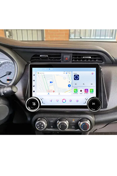 Carplayer شاشة أندرويد نيسان كيكس مع مقبضين ماسيين، موديل 2018-2024، تدعم كار...