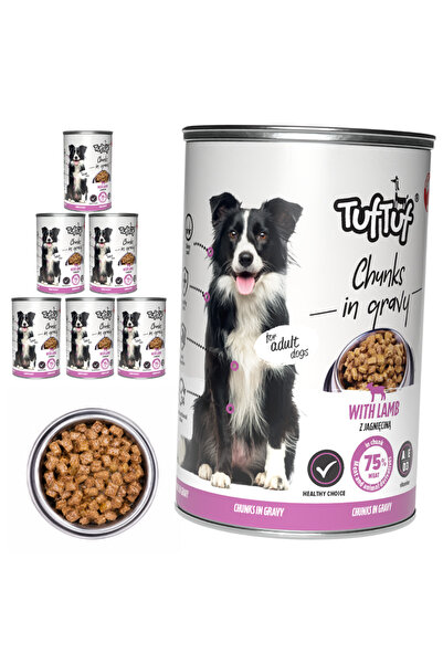 Tuf Tuf TufTuf hrană umedă completă pentru câini cu miel, conservă 6x415g buc...