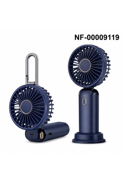 Generic Brand Portable Handheld Fan with Carabiner Clip — USB Rechargeable, B...