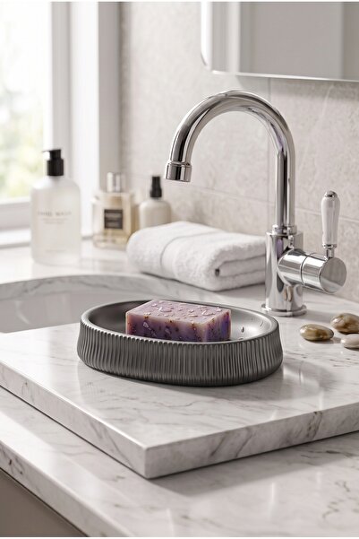 İndecor Houseware Katı Sabunluk Su Giderli Katı Kalıp Sabunluk | Su Tahliye Giderli Katı Sabunluk