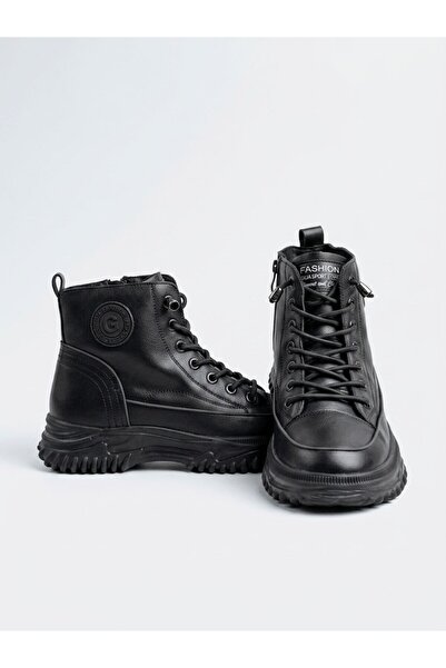 Guja 26K310-13 Genuine Leather Rubber Lace-Up Zippered High-Top Sports Boots ...