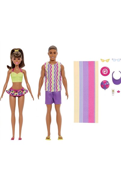 Mattel BARBIE Moda Bebek Seti Plajdan ilham alan kıyafetler ve aksesuarlarla Ken'in 65. yıldönümü, JJP05