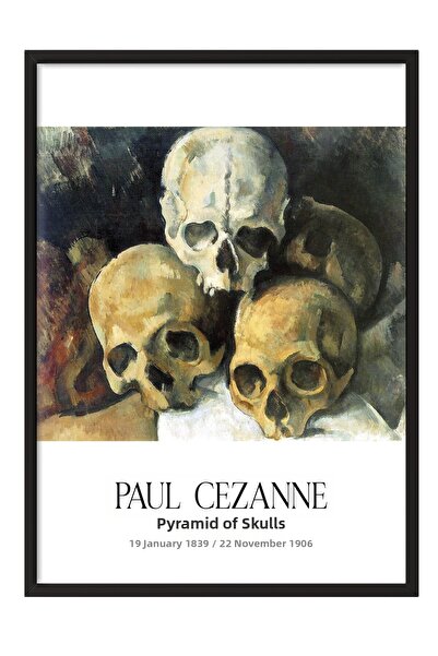 Postifull Paul Cézanne - Piramidea Cranioanelor, Tablou în cadru negru, Seria...