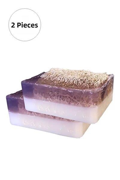 Mestore 2 Pieces Natural Pumpkin Fiber Lavender Soap