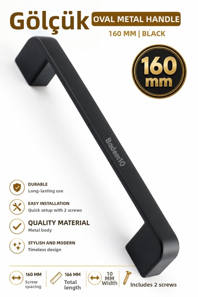 Badem10 Gölcük Mobilier metalic oval, sertar de bucătărie, mâner pentru ușă d...