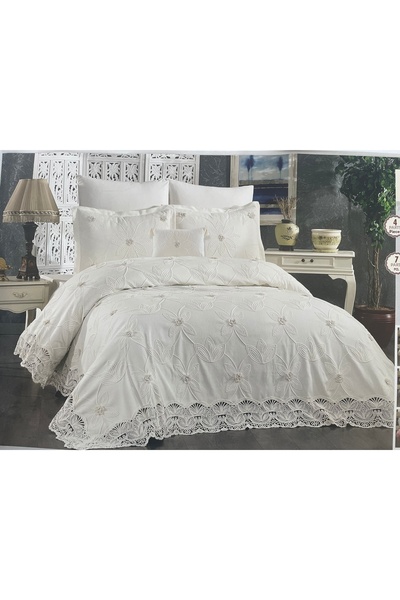 Capital Home Lace Double Bed Cover 4Th Piece