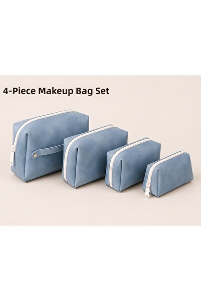 Becha Bijuteri 4 Size Handheld Makeup and Personal Care Bag Set