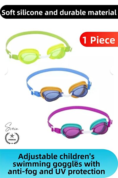 Svein # نظارات سباحة للأطفال مضادة للضباب ومقاومة للأشعة فوق البنفسجية مع حزا...