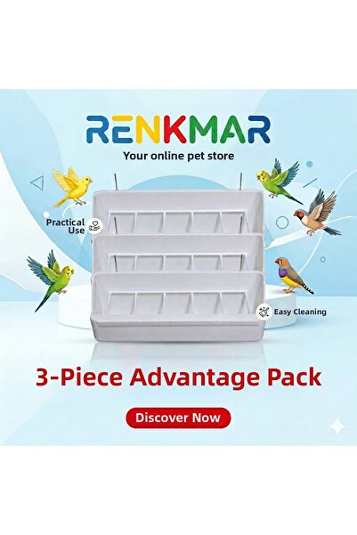 renkmar وعاء طعام للطيور مع شبكة، مناسب للكناري والببغاء والكتاكيت والبلبل ال...