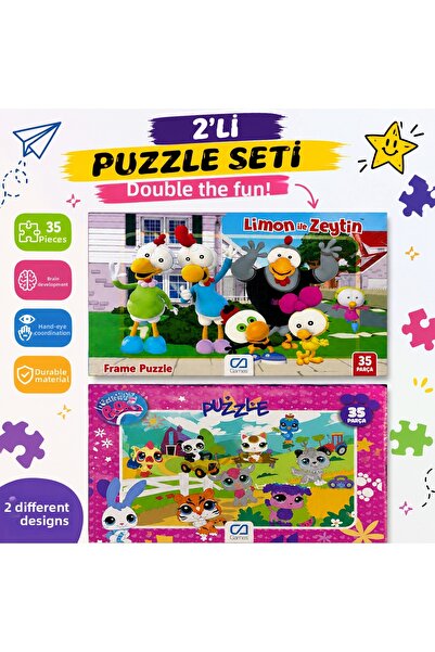 Prlk toys 2-Piece Children's Puzzle Set – 35 Piece Educational Puzzle