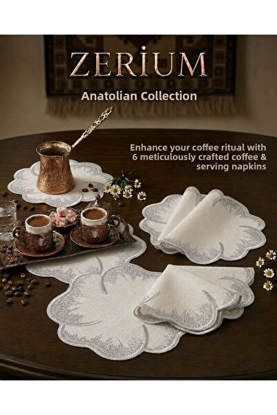 ZERİUM Premium 6-Piece Cocktail and Coffee Presentation Napkins with Special ...