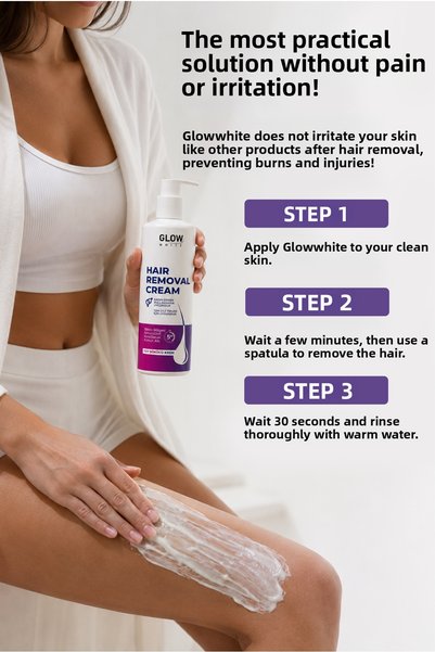 GLOW WHITE Depilatory Cream Effective in Removing Hair Formation