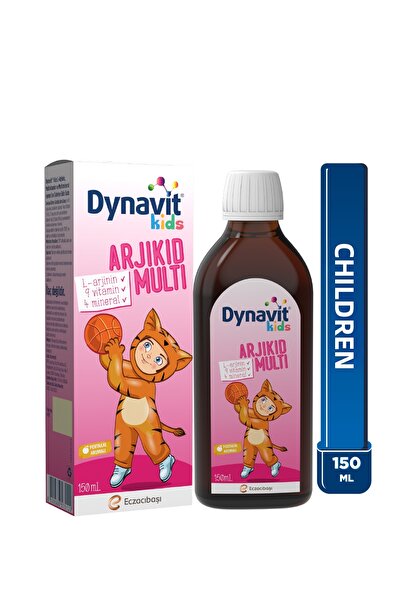 Dynavit شراب أرجيكيد متعدد الاستخدامات للأطفال 150 مل - إل-أرجينين، فيتامينات...