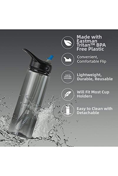 Yıldızan Tamgün Tritan Plastic Thermos, 0.75 Lt, Black Tamgün 1159648