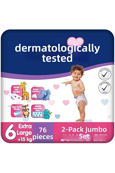 Yıldızan Terra Organic Baby Diapers Size 6 X-Large (15+ kg) 76 Pieces – Set o...