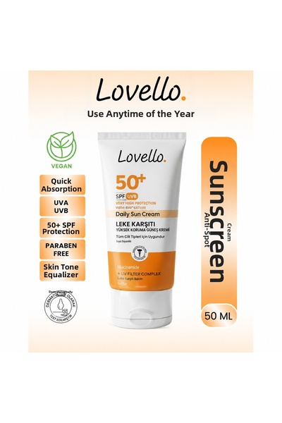 LOVELLO Wou anti-stain high protection sun cream spf50+ 50 ml