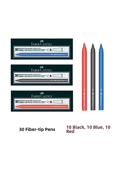 Faber Castell Faber Felt-Tip Pen 45 Black Blue Red 30 Piece Set