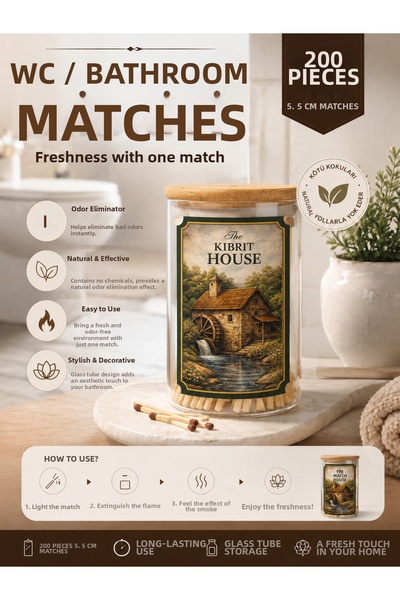 House Toilet & Bathroom Deodorizer Natural Matchsticks - the Matchsticks (200...