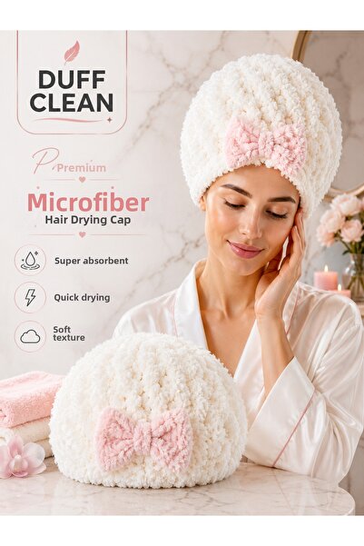 DUFF CLEAN 1Pcs Pej Hair Drying Cap Head Towel Shower Cap Wet Hair Drying Cap