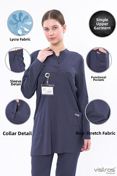 Vistros Medikal Hijab Luxury Quality Lycra Women Medical Uniform Doctor Nurse...