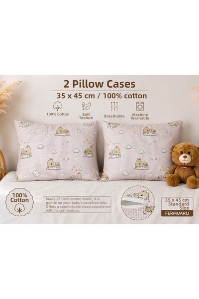 Ozz Baby 100% Cotton Zippered 2-Piece Baby Pillowcase (35cm X 45cm Dimensions...