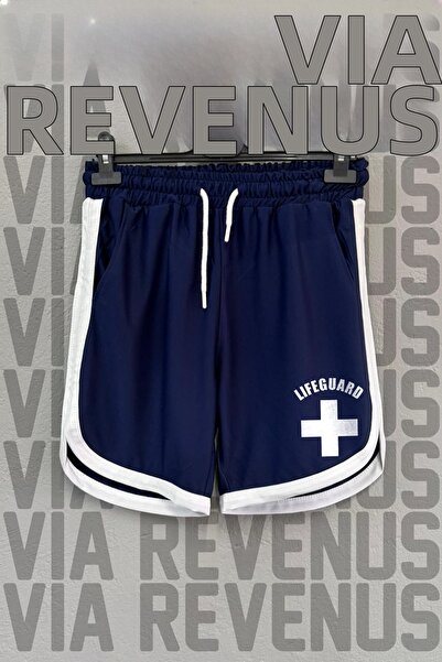 Vordevia Pantaloni scurți de antrenament sportiv unisex, retro, cu imprimeu L...